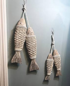 アンティーク木彫り魚2匹 アンティーク木彫り魚2匹